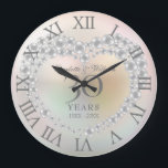 Pearl 30th Wedding Anniversary Traditional Numbers Large Clock<br><div class="desc">Featuring a beautiful pearl,  this chic 30th wedding anniversary clock can be personalized with your special pearl anniversary information on a pearl background. Designed by Thisisnotme©</div>