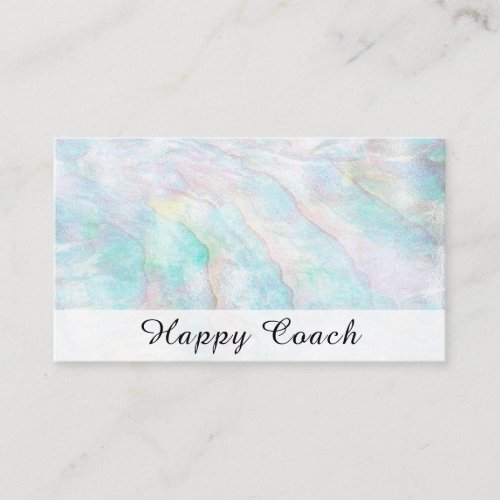  Pearl Abalone Blue Pink Pastel Holistic Business Card