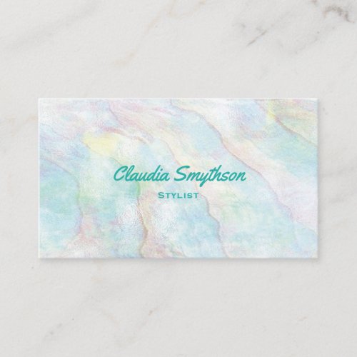 Pearl Abalone Faux Iridescent Business Card
