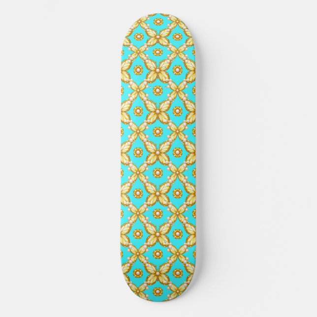 Pearl Accent Elegant Floral Butterfly Deck Gift (Front)