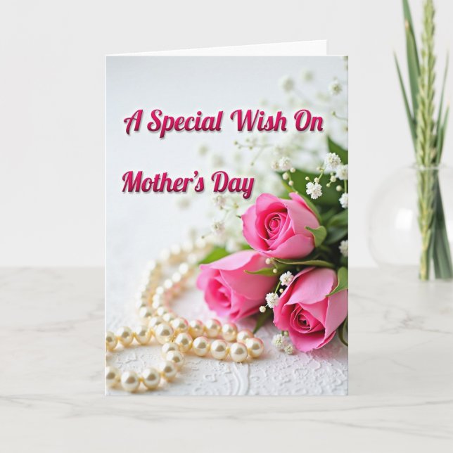 Pearl Accent Mothers Day Card (Front)