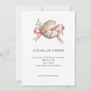 Pearl and Promise Oyster Bridal Shower Invitation