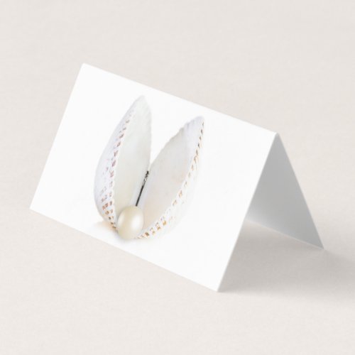 Pearl and seashell business card