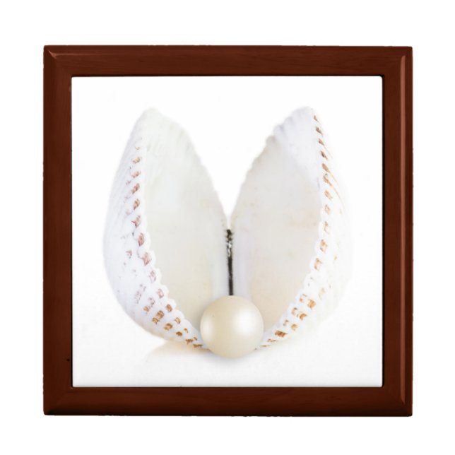 Pearl and seashell jewelry box (Front)