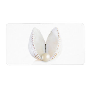 Pearl and seashell label
