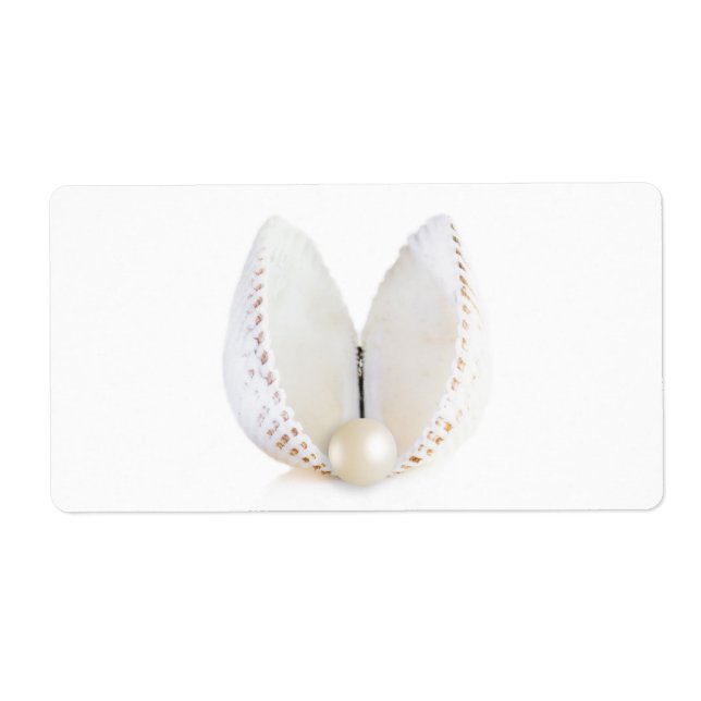 Pearl and seashell label (Front)