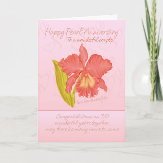 Pearl Anniversary Card - 30th Anniversary Card
