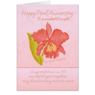 Pearl Anniversary Card - 30th Anniversary Card