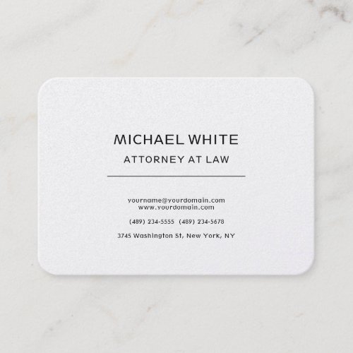 Pearl Attorney at Law Minimalist Professional Business Card