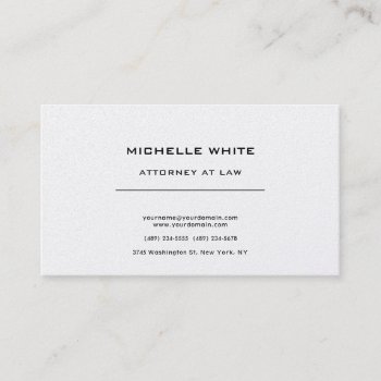 Pearl Attorney At Law Minimalist Professional Business Card by hizli_art at Zazzle