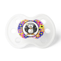 Pearl Awareness Ribbon Penguin Pacifier