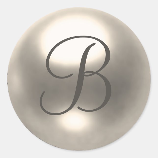 Pearl B monogram wedding seal (Front)