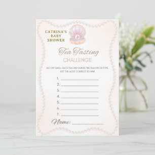 Pearl Baby Shower Game - Editable Name, 5x7 Invitation