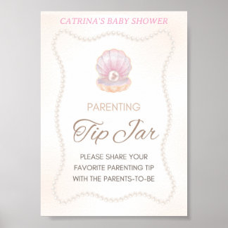 Pearl Baby Shower Game Sign