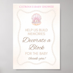 Pearl Baby Shower Game Sign