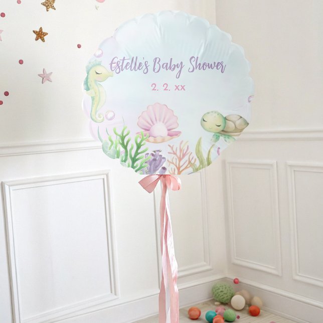 Pearl Baby Shower Ocean Theme Balloon (Creator Uploaded)