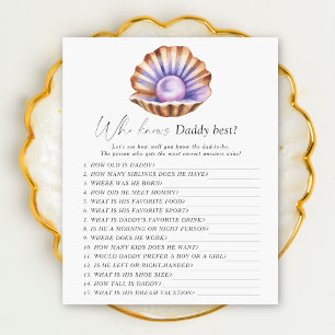 Pearl baby shower - Who knows daddy best game