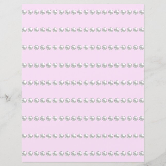 Pearl Beads Scrapbook Paper (Front)