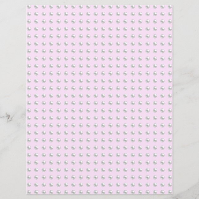 Pearl Beads Scrapbook Paper (Front)