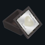 Pearl Birthday Gift Box<br><div class="desc">A Digitalbcon Images Design featuring a black, platinum silver and pearl color theme with a variety of custom images, shapes, patterns, styles and fonts in this one-of-a-kind "Pearl Anniversary Gift Box." This attractive and elegant design makes the perfect gift for that loved one on your special anniversary! What a better...</div>