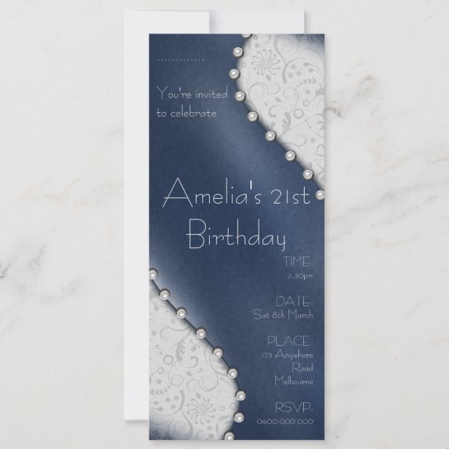 Pearl Birthday Invitation (Front)