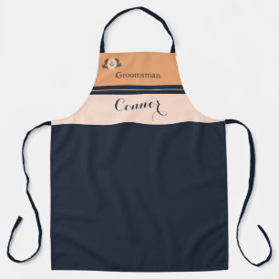 Pearl Black Watusi Tacao Wedding Apron Groomsman