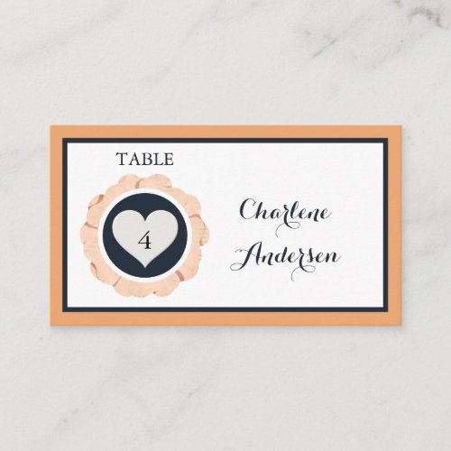 Pearl Black Watusi Tacao Wedding Table Place Card