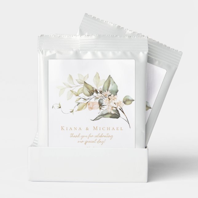 Pearl Blush Floral Elegance Wedding ID989 Margarita Drink Mix (Pair)