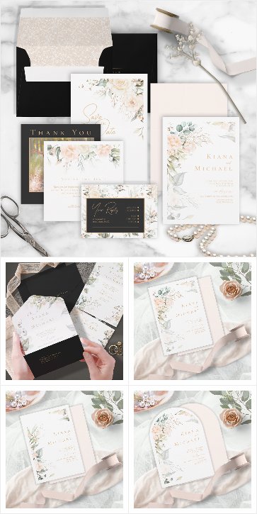 Pearl Blush Floral Elegance Wedding Suite
