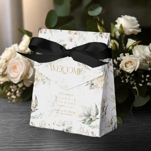 Pearl Blush Floral Pattern ID989 Favor Boxes