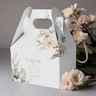 Pearl Blush Floral Watercolor Wedding ID989 Favor Boxes