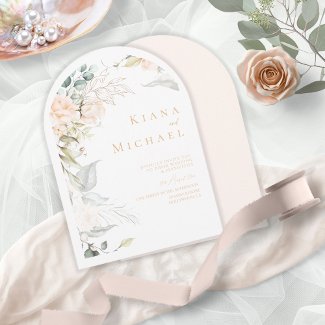 Pearl Blush Floral Wedding Arch ID989