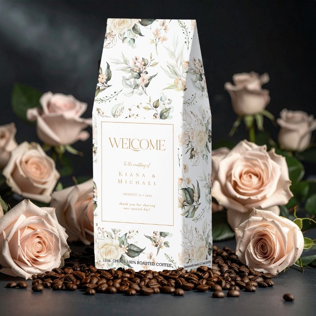 Pearl Blush Floral Wedding Thank You ID989 Roasted Coffee (Creator Uploaded)