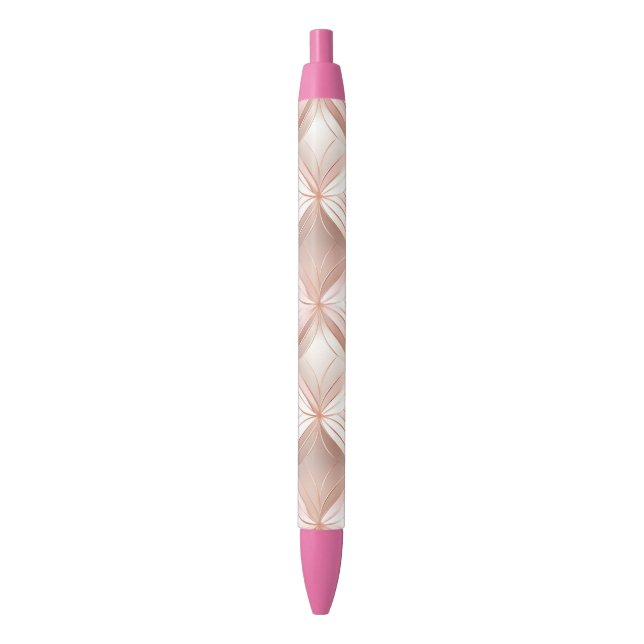 Pearl Blush Pink Rose Gold Abstract Wedding  Pen (Front Vertical)