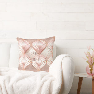 Pearl Blush Pink Rose Gold Throw Pillow