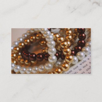 Pearl Bracelets Business Cards by AllyJCat at Zazzle