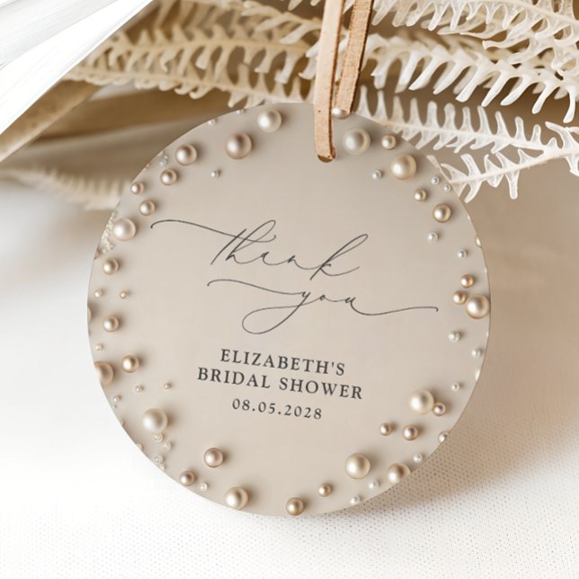 Pearl Bridal Shower Favor Tags (Creator Uploaded)