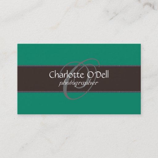 Customizable pearl; brown// green business cards
