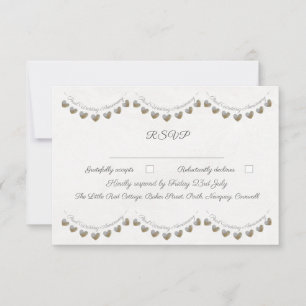 Pearl bunting 30th Wedding Anniversary RSVP Card