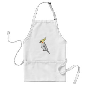 Pearl Cartoon Cockatiel Parrot Bird Adult Apron