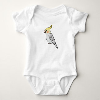 Pearl Cartoon Cockatiel Parrot Bird Baby Bodysuit