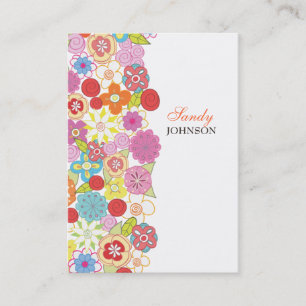 Pearl Chubby Flower Ladies Profile Business Card