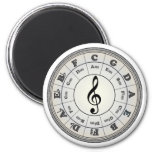 &quot;pearl&quot; Circle Of Fifths Round Magnet at Zazzle