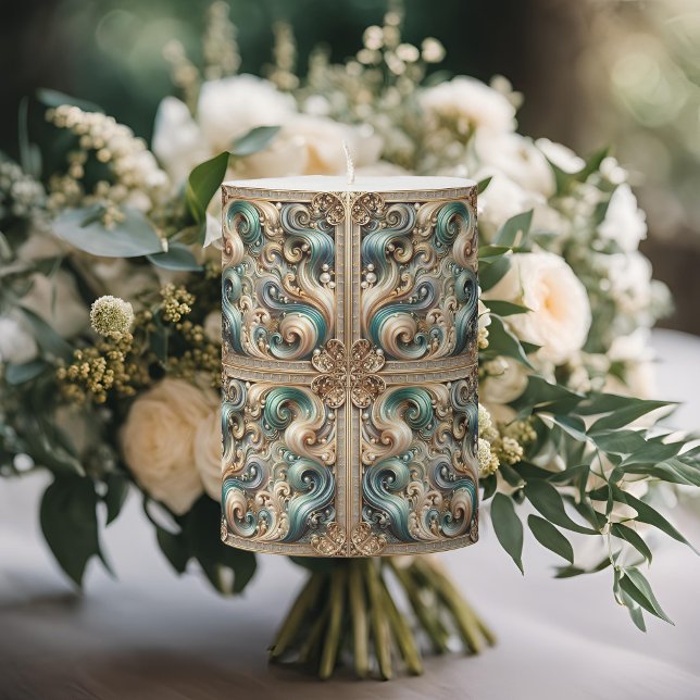 Pearl Coast Elegance Fancy Pillar Candle (Creator Uploaded)