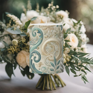 Pearl Coast Elegance Nautical Pillar Candle
