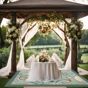 Pearl Coast Elegance Seafoam 12x9 Outdoor Rug