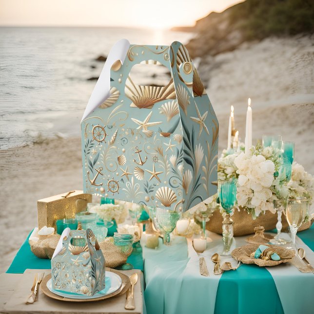 Pearl Coast Elegance Seafoam Nautical Favor Box (Creator Uploaded)