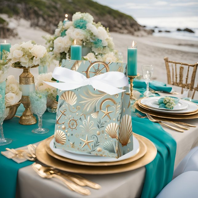 Pearl Coast Elegance Seafoam Nautical Favor Box (Creator Uploaded)