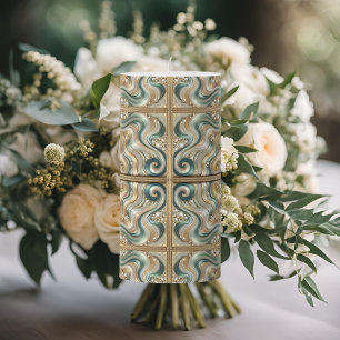 Pearl Coast Elegance Wave Pillar Candle