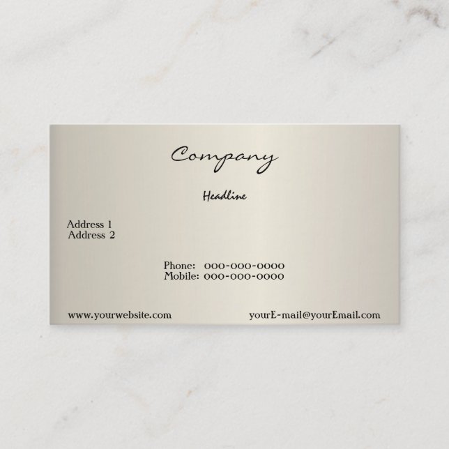 Pearl Cream Business Card (Front)